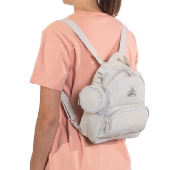 ADIDAS Small Gray Backpack Purse NWOT - Picture 3 of 4